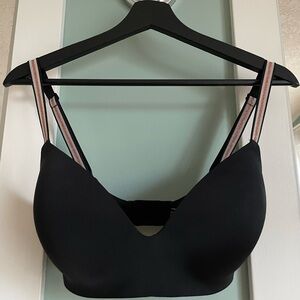 Victoria's Secret Black Bra with Pink Straps
